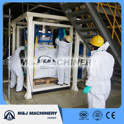 Υγιεινό σχεδιασμό ημιαυτόματο 1500kg Big Bag Discharger με χαρτί συσκευασίας